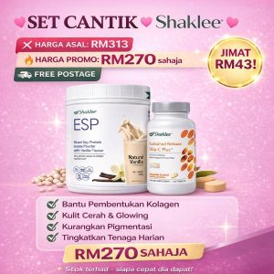 Set Cantik Shaklee untuk kulit wajah dan badan